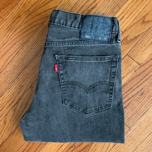 Levi's Other - Levi's 541 Faded Black Straight Leg Thrashed Jeans